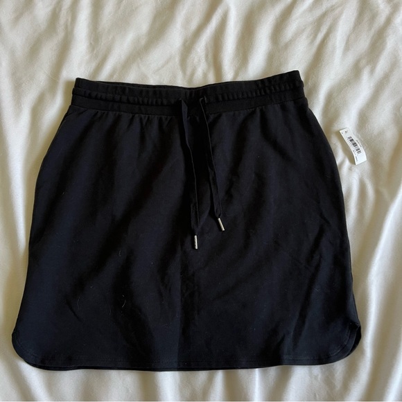 Daily ritual-Women's Terry Cotton and Modal Drawstring Sweatshirt Skirt - Picture 9 of 14